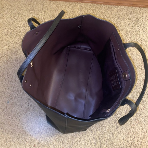 Black leather Coach Tote. New, never used! Authentic. Perfect condition. - Picture 3 of 3